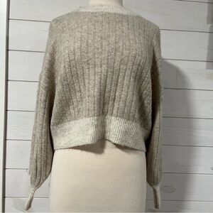 Sincerely Jules Ribbed Knit Sweater - Cream and Tan